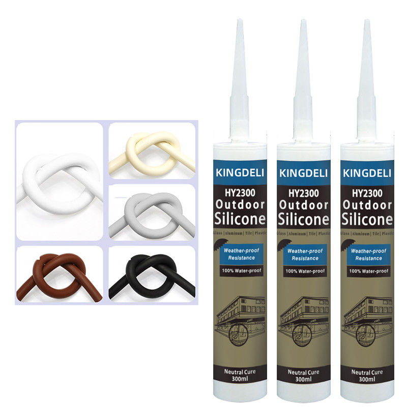 Chất bịt kín silicone trung tính không độc hại Ống chống nấm mốc Màu đen rõ ràng