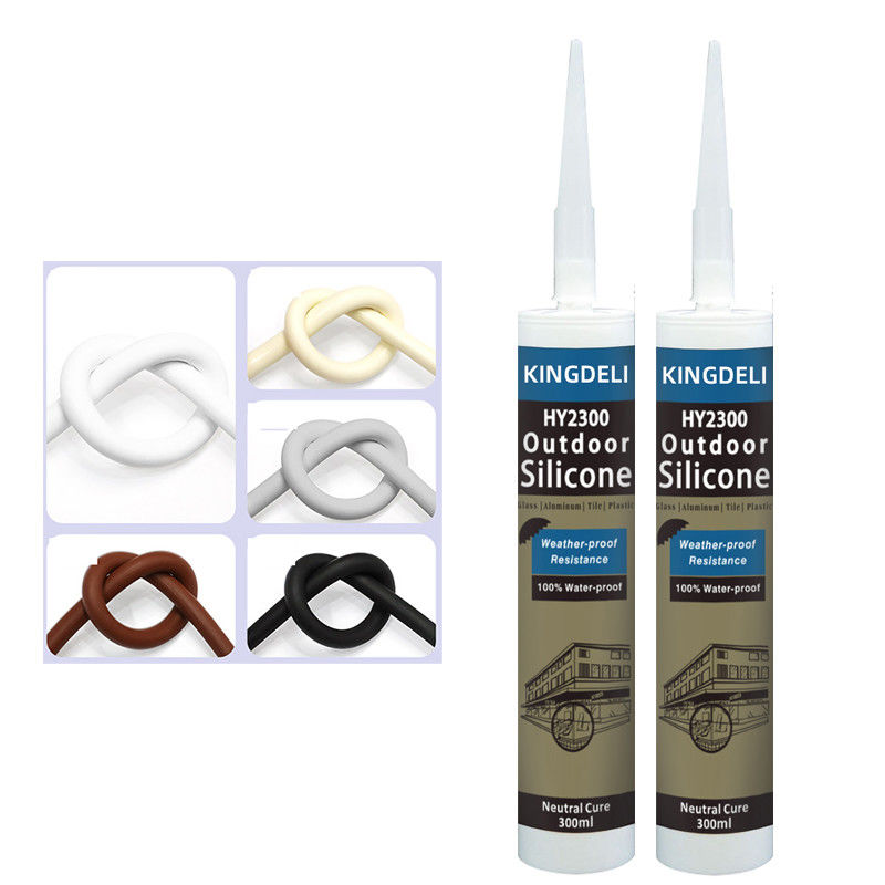 Cửa keo dán kính trung tính silicone với màu xám đen trắng